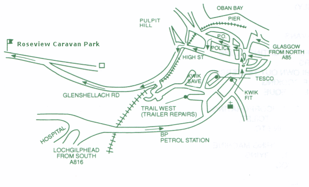 Directions to Oban Divers Caravan Park